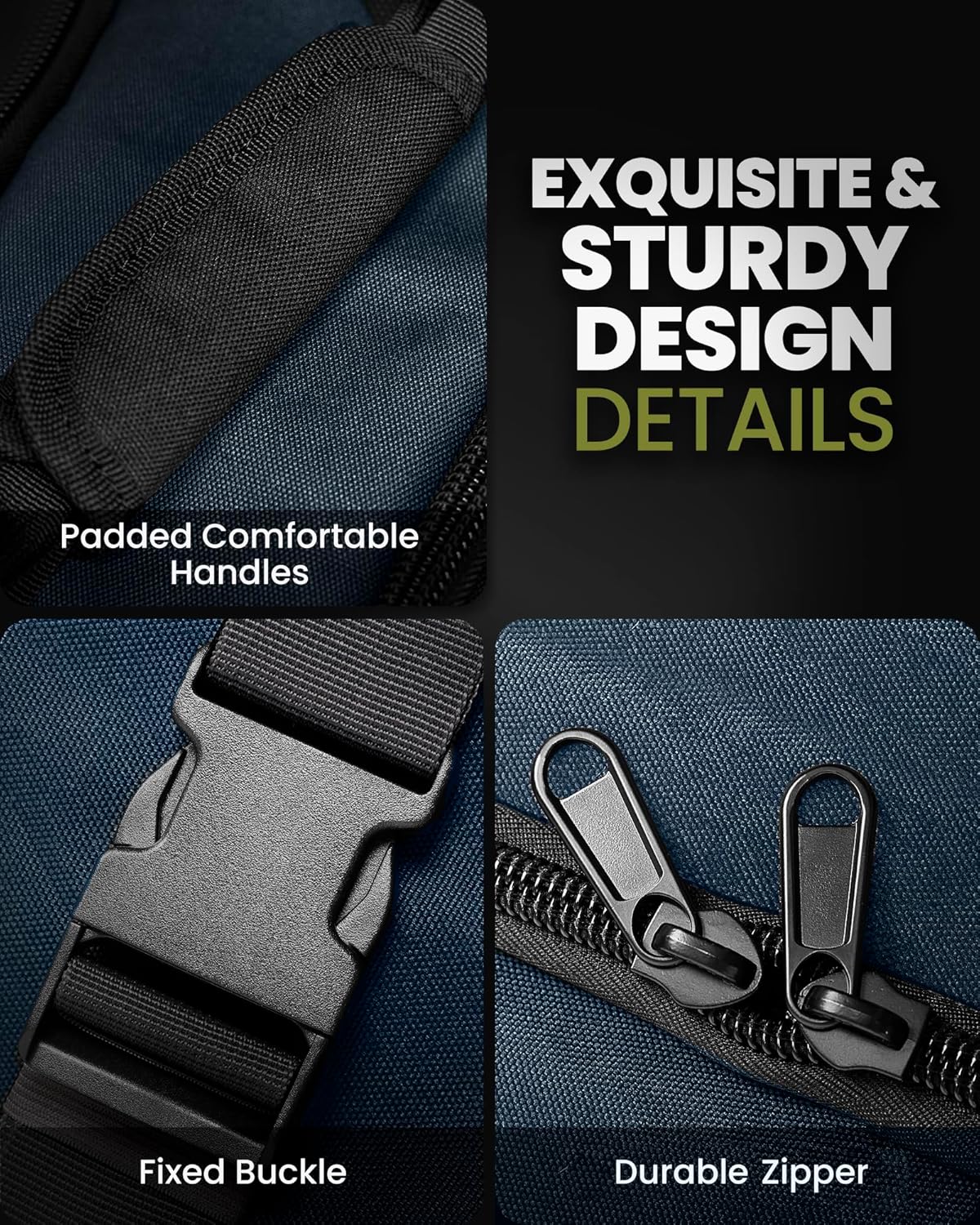 OutdoorMaster Padded Golf Club Travel Bag with Wheels, 900D Heavy Duty Oxford Waterproof -Alligators-Blue OutdoorMaster