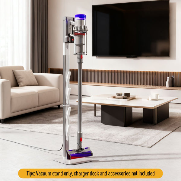 Freestanding Holder for Dyson Vacuum Stand – Suitable for Dyson V6 V7 V8 V10 V11 V12 V15 Gen5 & DC series Vacuum Cleaners, Elegant & Stable Standing Dock Accessory Storage Stand for Dyson Stand Awezingly