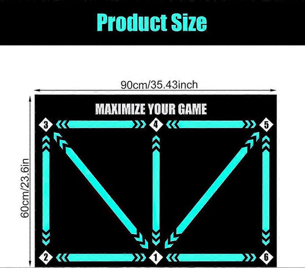 Football Training Mat Silent Step Mat 60x90cm Unique