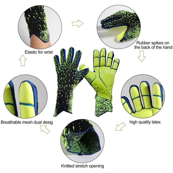 Goalkeeper Gloves Size 6 - 3 Pack Football Gloves for Goalkeepers Unique