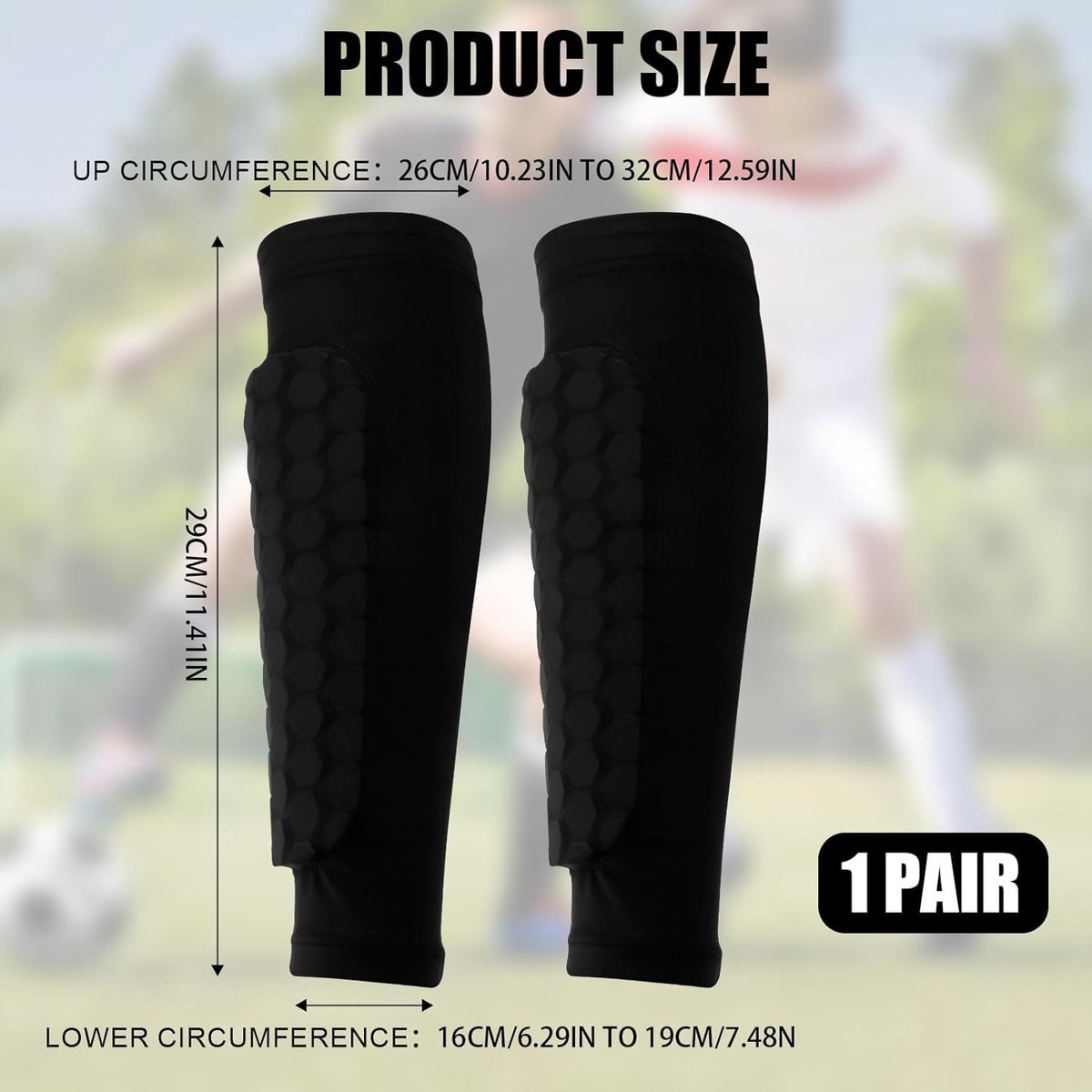Shin guards - Football shin guards - Children's football shin guards - Shin guard straps - Premium leg protection with sleeves - Comfortable and impact-resistant - Size M - Suitable for training and competition Unique
