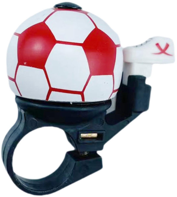 Bicycle bell - Red football bicycle bell - Football bicycle bell - Bicycle horn - Children's bicycle bell - Bicycle horn - Red Unique