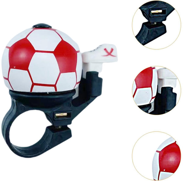 Bicycle bell - Red football bicycle bell - Football bicycle bell - Bicycle horn - Children's bicycle bell - Bicycle horn - Red Unique