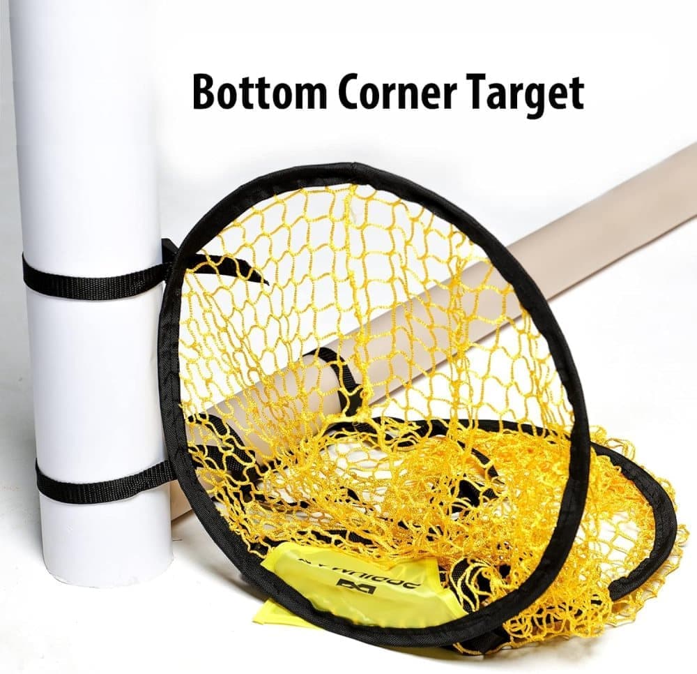 2 Football Goal Training Nets, durable stable for shooting practice easy to assemble and remove, Yellow Awezingly