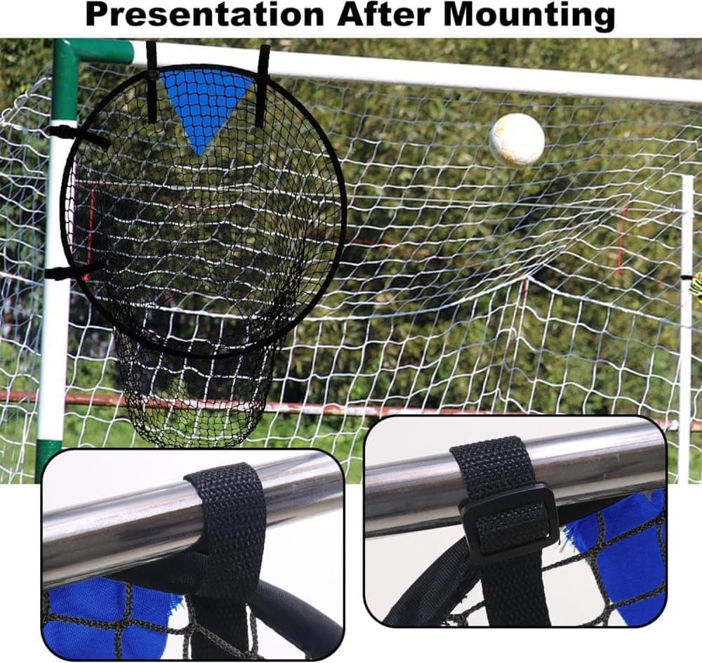 2-Pack Black Soccer Goal Net for Shooting Training, Portable Foldable, for Backyard and Park, 6x4ft Unique