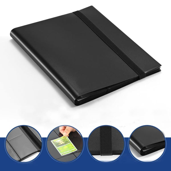 Football Star Card Collection Album 1 Pack, 4-Grid, Compatible with Pokemon and Sports Cards Unique