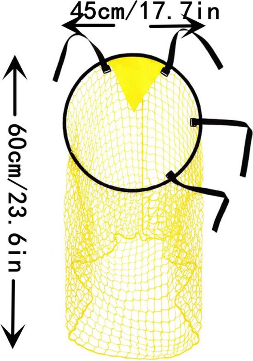Cross Target with Ball Net - Football Training Equipment - Football Net - Football Goal - Football Kick Net with Adjustable Straps - Football Top Corner Goal Net Goals for Children - Shooting Accuracy Training Practice - Yellow - 1 Piece Unique
