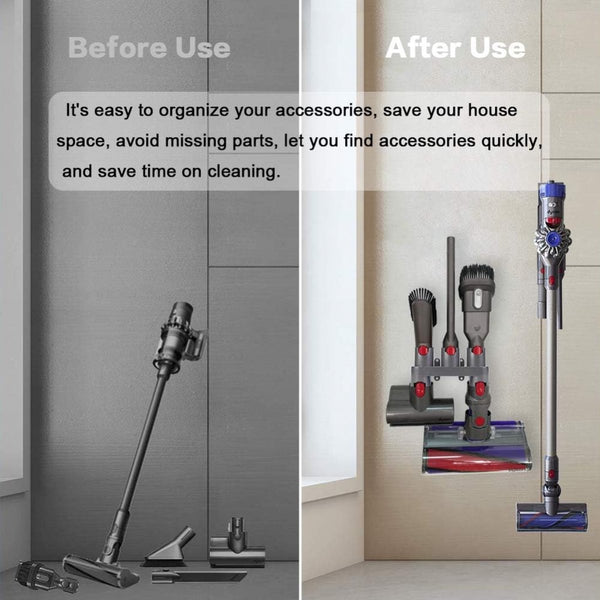 Wall Mount Suitable for Dyson Vacuum Cleaner V7/V8/V10/V11 Accessories - Suspension System - Wall Bracket - Wall Holder - Wall Mount - Docking Station - Can Hold 5 Accessories - Mounting Materials Included Awezingly