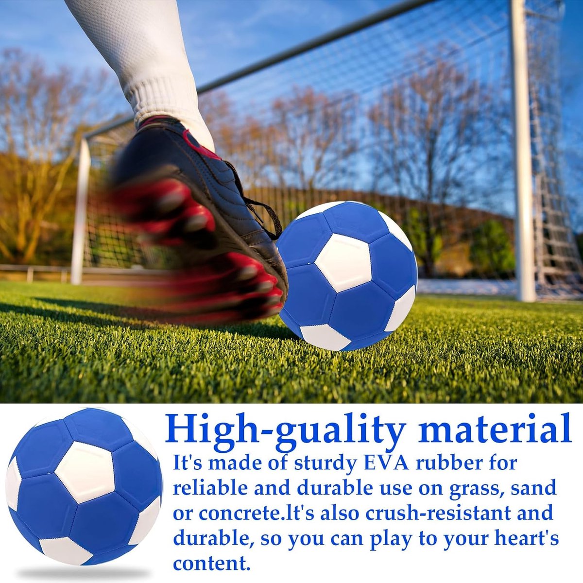 Curve Ball - football - 20 cm - curveball - curve ball soccer - curvebal - kickerball - perfect gift for children - size 4 - Blue Unique