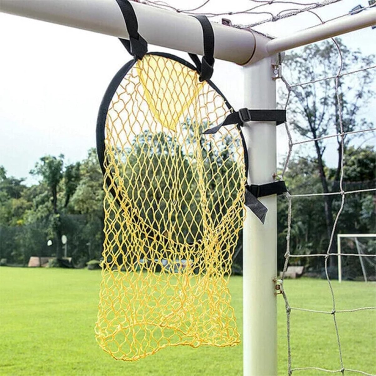 Football Net - Cross Target with Ball Net - Football Goal Net - Football Goal - Target Net - Training Equipment - Football Cross - Football Training - Football Training Equipment - Football Goal Net - for precision training - 45*60 cm - yellow Awezingly
