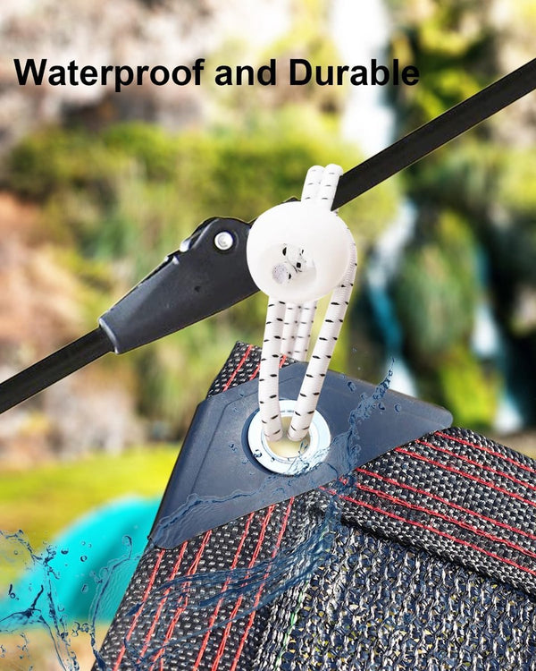 50 pieces - 6 inch - Elastic rope - Elastic cord - Tensioning elastic - tension cord - ball bungee cords - with balls - reusable - for golf nets, soccer goals, camping, tent poles, hose - white rope black spot - 150*22 mm Unique