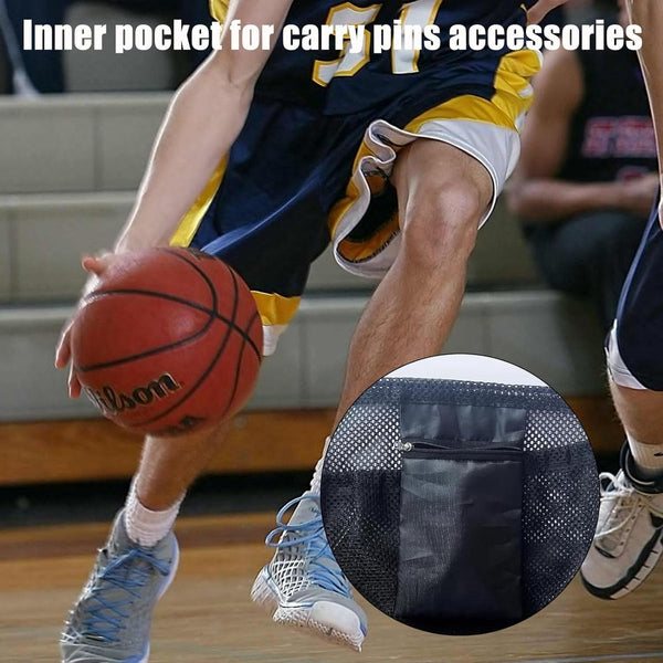 2 pieces - 16L - Basketball Mesh Bags - Ball Bags - portable mesh backpacks - basketball backpacks - football bags - sports bag - portable bag for basketball, football, tennis - easy storage and transport of basketballs and footballs - black