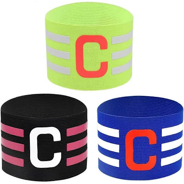 Adjustable Football Captain's Armband 3 pcs Compatible with Football Hockey Rugby for Adults and Youth Unique