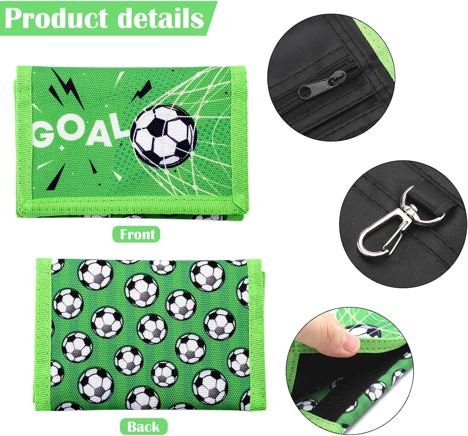 Football Pattern Chest Bag for Boys Mini Wallet Coin Purse Unique