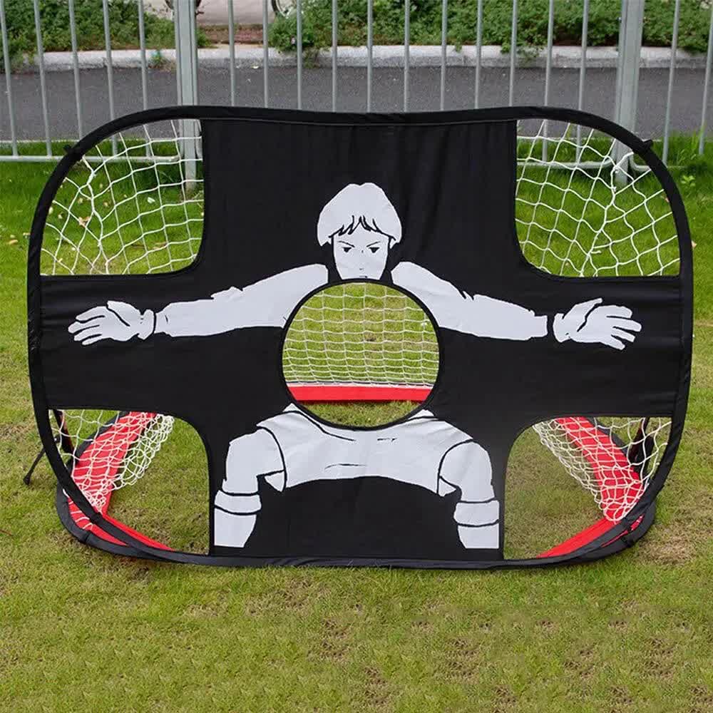 Foldable Nylon Soccer Goal for Children and Adults, Soccer Goal for Playground, Garden, Indoor and Outdoor Red Unique