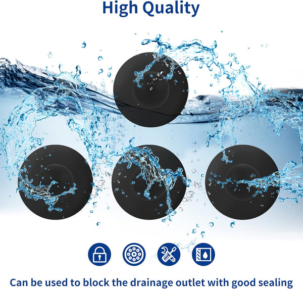 4-Pack Pool Wall Plug Replacement Parts - Above Ground Pool Filter Pump Filter Hole Plug Compatible with Intex and Bestway Awezingly