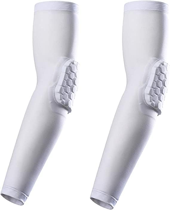 Elbow Pads, Basketball Shooter Sleeves, Collision Avoidance Hex Padded Elbow for Volleyball Football Baseball Cycling Unique
