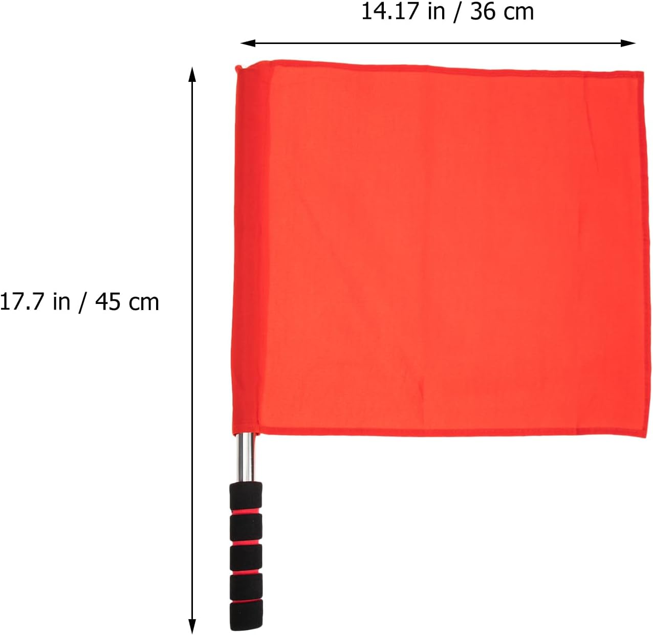 2PCS Referee Flags Volleyball Flags Line Judge, Stainless Steel Hand Flag Red Sigl Flag Sponge Handle Soccer Referee Flags Volleyball Lightweight Referee Equipment for Volleyball, Track and Field Unique