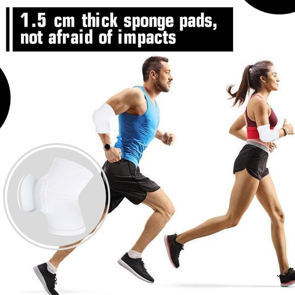 Elbow Pads - 1 Pair Arm Support Fitness Arm Knee Pads - Breathable Anti-Impact Sponge Elbow Pads - Suitable for Basketball, Football, Tandem Elbow Pads, Volleyball, White Unique