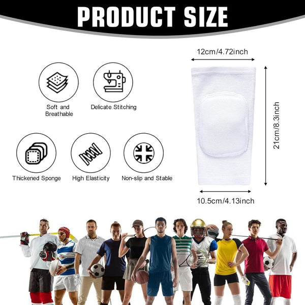 Elbow Pads - 1 Pair Arm Support Fitness Arm Knee Pads - Breathable Anti-Impact Sponge Elbow Pads - Suitable for Basketball, Football, Tandem Elbow Pads, Volleyball, White Unique