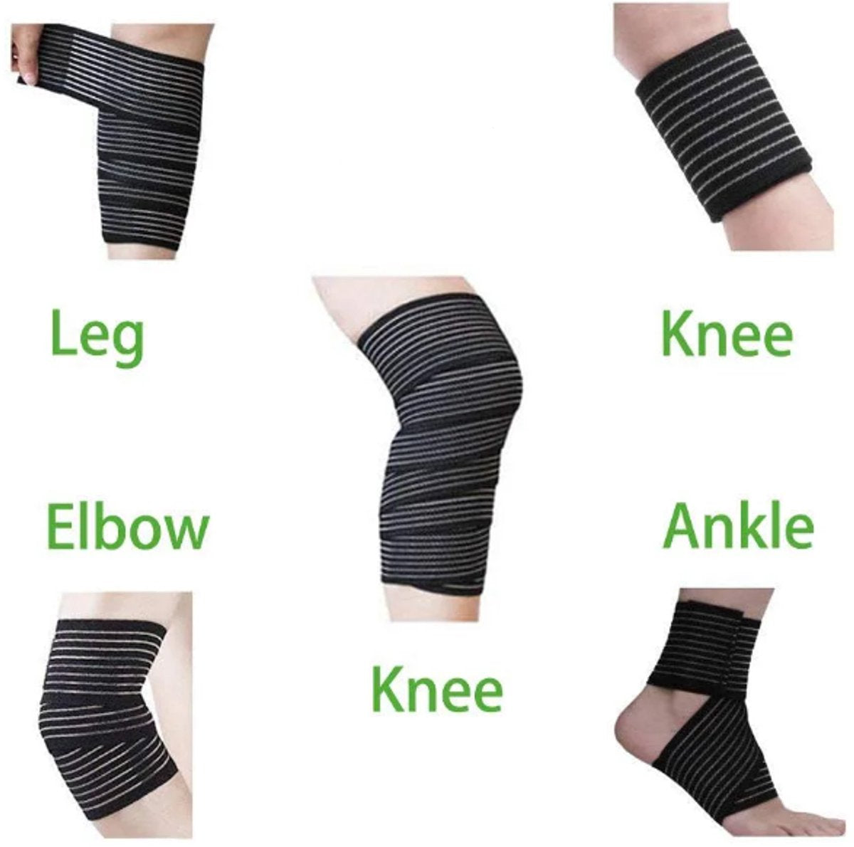 Elastic Knee Brace - Suitable for the Legs - Ideal for Sports Such as Squats, Basketball, Running, Tennis and Football (Black - 1 Piece) Unique
