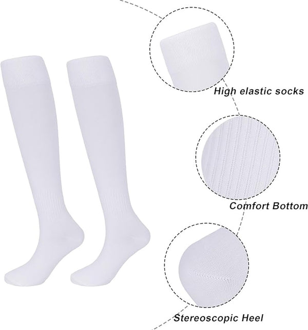 Socks - Sports Socks - Anti-Slip Thickened - Football Socks - Training Socks - Breathable and Sweat-Wicking Socks - White - Sizes 37-44 Unique