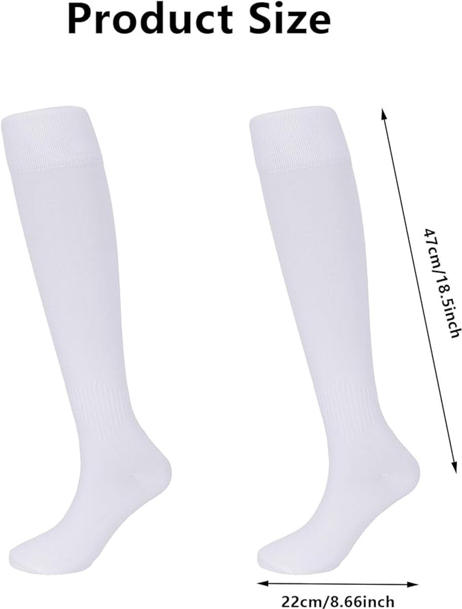 Socks - Sports Socks - Anti-Slip Thickened - Football Socks - Training Socks - Breathable and Sweat-Wicking Socks - White - Sizes 37-44 Unique