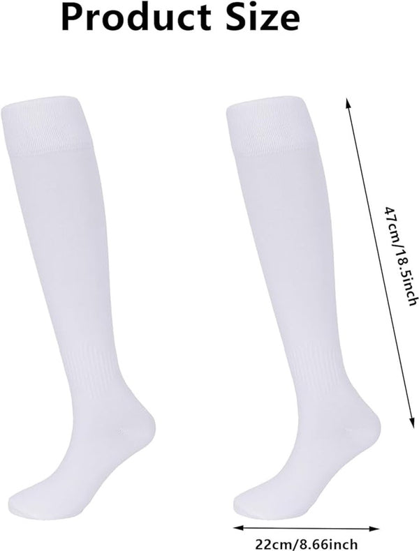 Socks - Sports Socks - Anti-Slip Thickened - Football Socks - Training Socks - Breathable and Sweat-Wicking Socks - White - Sizes 37-44 Unique