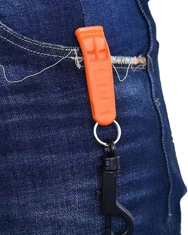 Emergency Whistle (10-Piece Whistle) - Sturdy and Durable Whistles, Suitable for Referees, Coaches, Emergencies, Lifeguards, Basketball, Football, Diving, Hiking, Adventure Sports, etc - Orange Unique