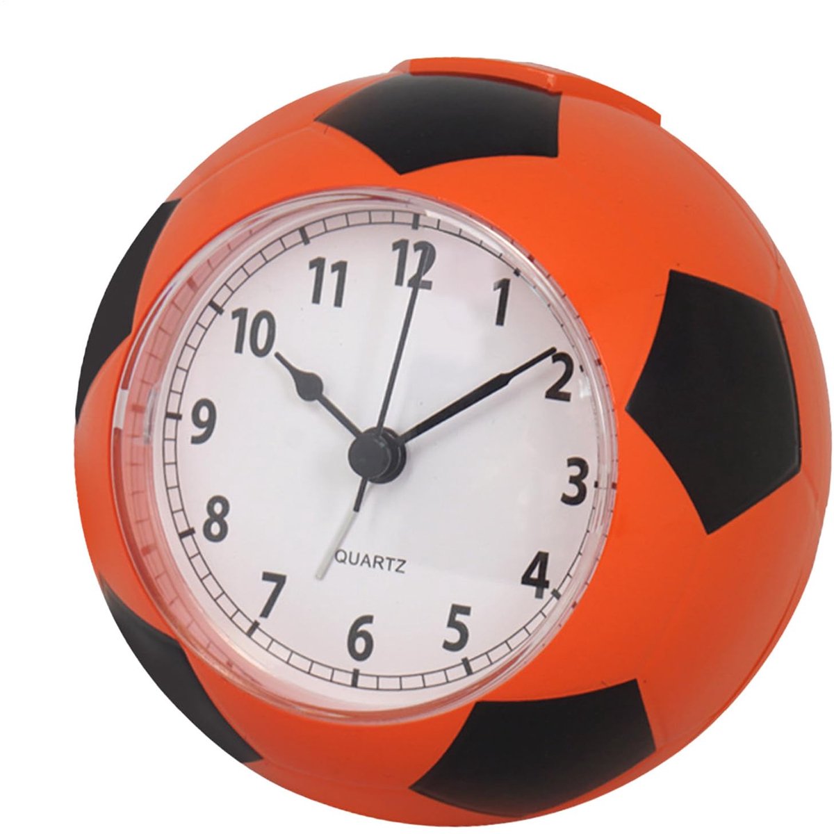Football Alarm Clock - Silent Non-Ticking Desk Clock | Kids Bedside Clock | Cute football design, easy-to-read analog display, perfect for kids' bedrooms, great birthday gift for boys and girls - Orange Unique