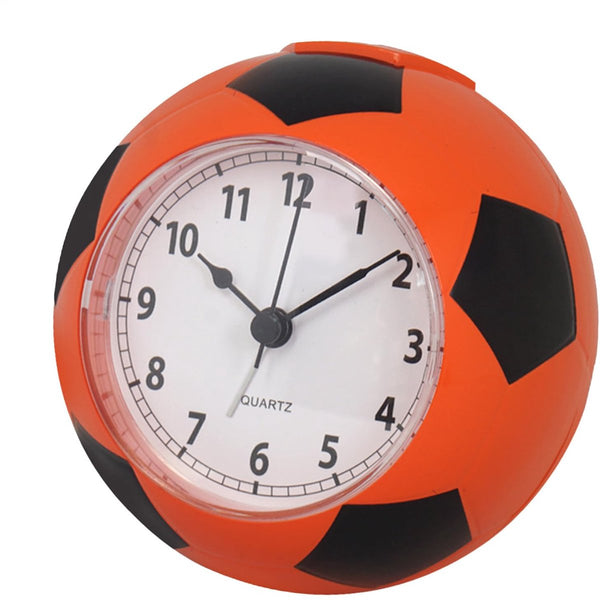 Football Alarm Clock - Silent Non-Ticking Desk Clock | Kids Bedside Clock | Cute football design, easy-to-read analog display, perfect for kids' bedrooms, great birthday gift for boys and girls - Orange Unique