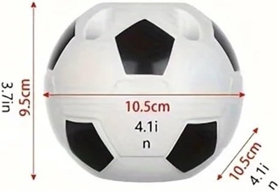 Multifunctional pen holder - football-shaped pen holder - student pen holder - plastic pen holder - storage box for toothpaste and toothbrush - black Unique