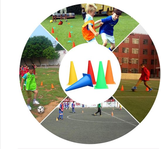 18 pieces of training equipment for outdoor sports - obstacle course for soccer training - cone markers for soccer training Unique