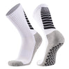 Socks - Football Socks - Men's Mid-Calf - Towel Sole - PVC Anti-Slip Thickened - Sports Football Socks - Shock Absorption and Wear Resistance - 1 Pair - White - Sizes 39-45 available