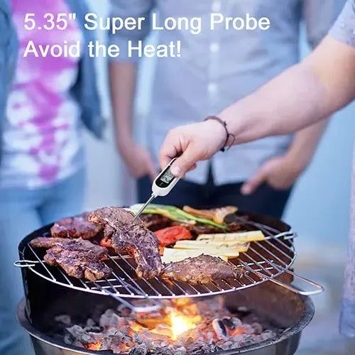 Digital Meat Thermometer with Stainless Steel Probe, Fast Instant Read Display for Cooking, BBQ, Grilling, Frying and Candy Making Awezingly