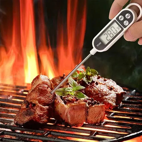 Digital Meat Thermometer with Stainless Steel Probe, Fast Instant Read Display for Cooking, BBQ, Grilling, Frying and Candy Making Awezingly