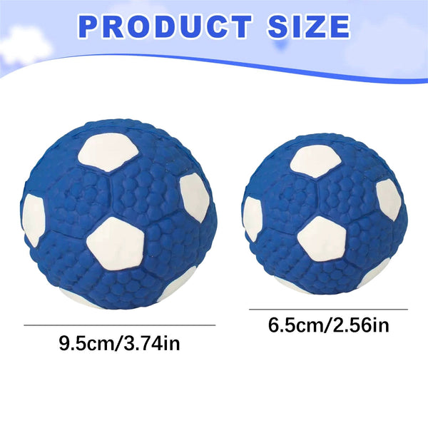 LGCASL Soccer Ball Chew Toy Dog Toy Squeak Rubber Fun Suitable for Large and Medium Sized Dogs Dog Toy Squeak Rubber Fun Suitable for Large and Medium Sized Dogs (Blue, L) S Blue