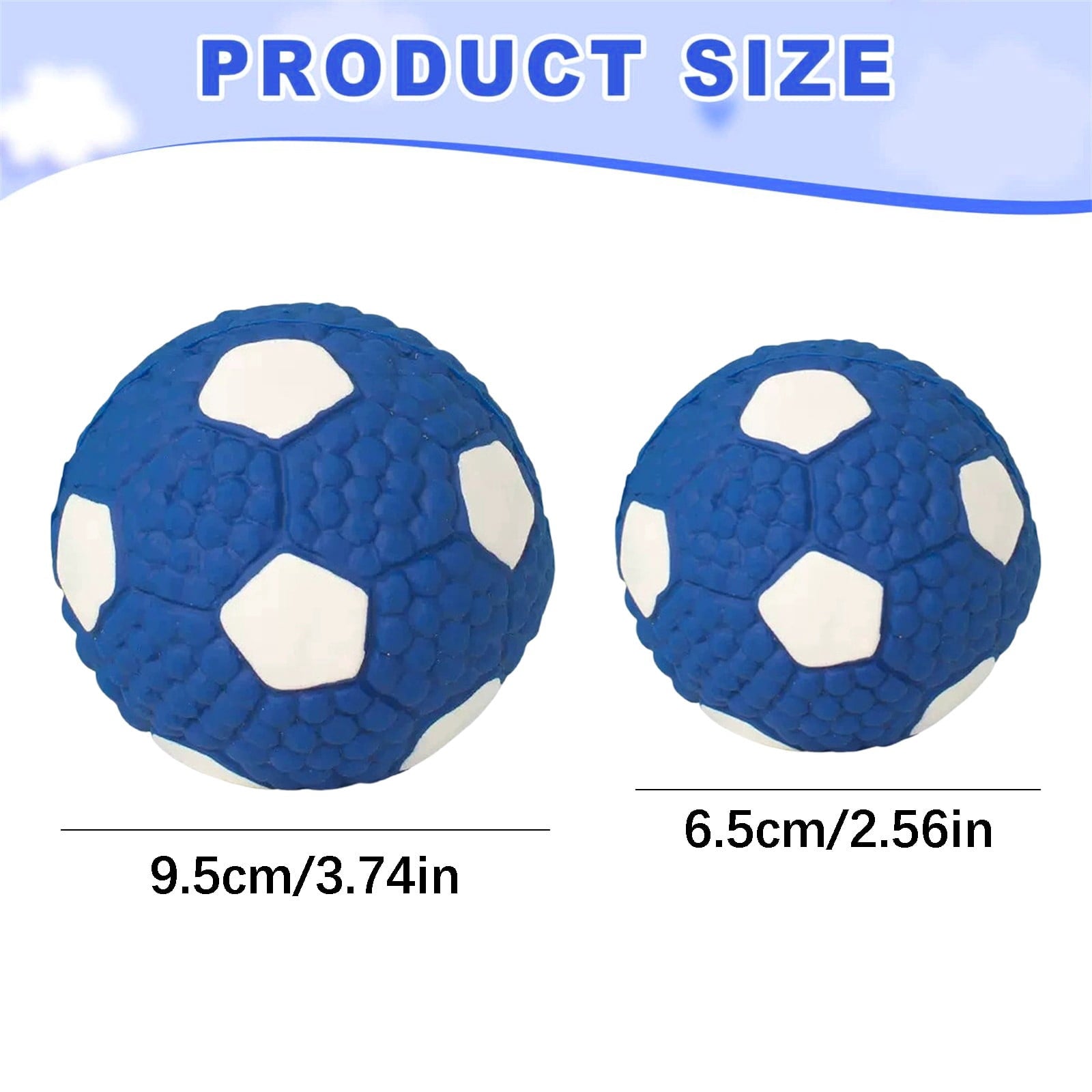 LGCASL Soccer Ball Chew Toy Dog Toy Squeak Rubber Fun Suitable for Large and Medium Sized Dogs Dog Toy Squeak Rubber Fun Suitable for Large and Medium Sized Dogs (Blue, L) L Blue Unique