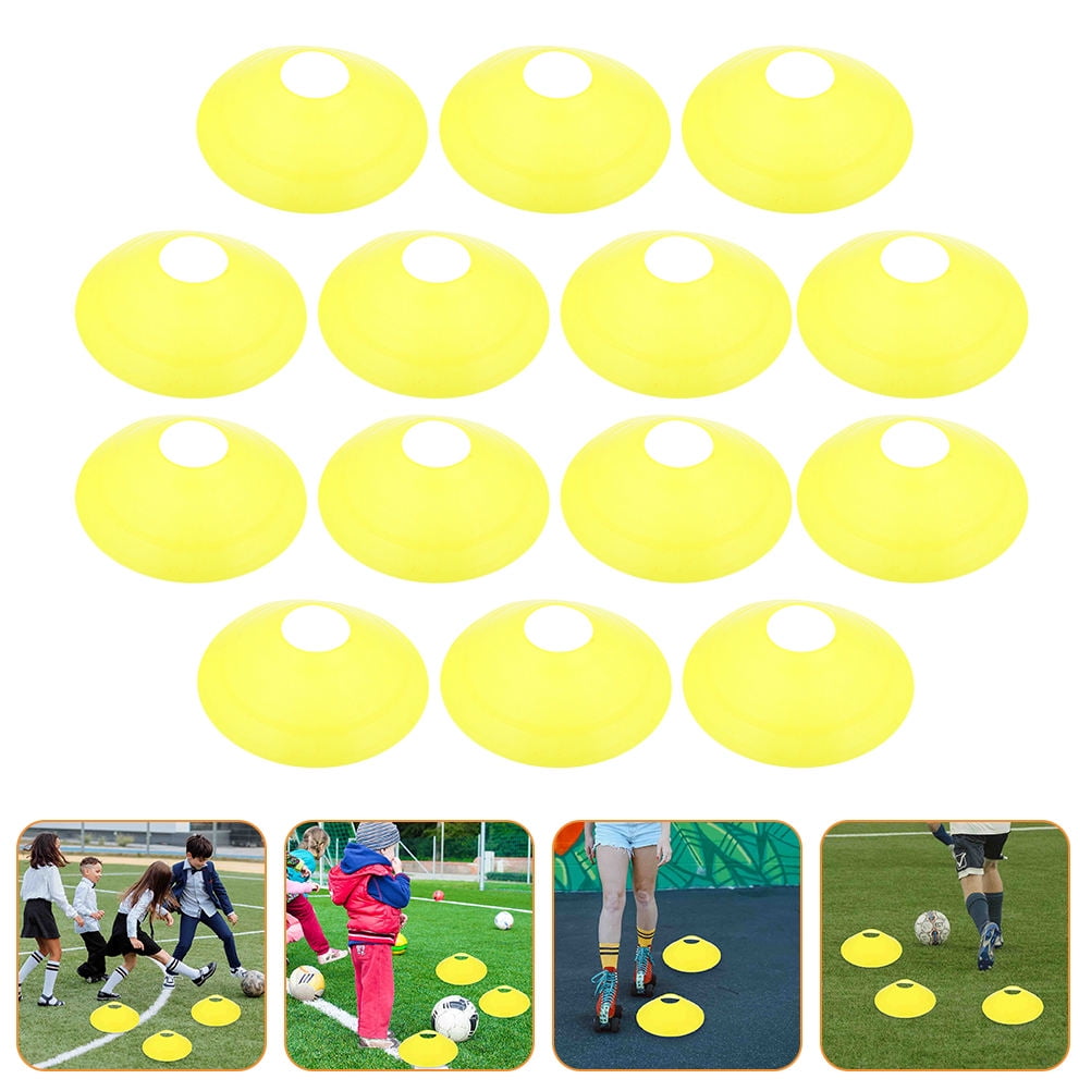 Worgeous 14 Pcs Disc Agile Soccer Cones Training Equipment Child Yellow Unique