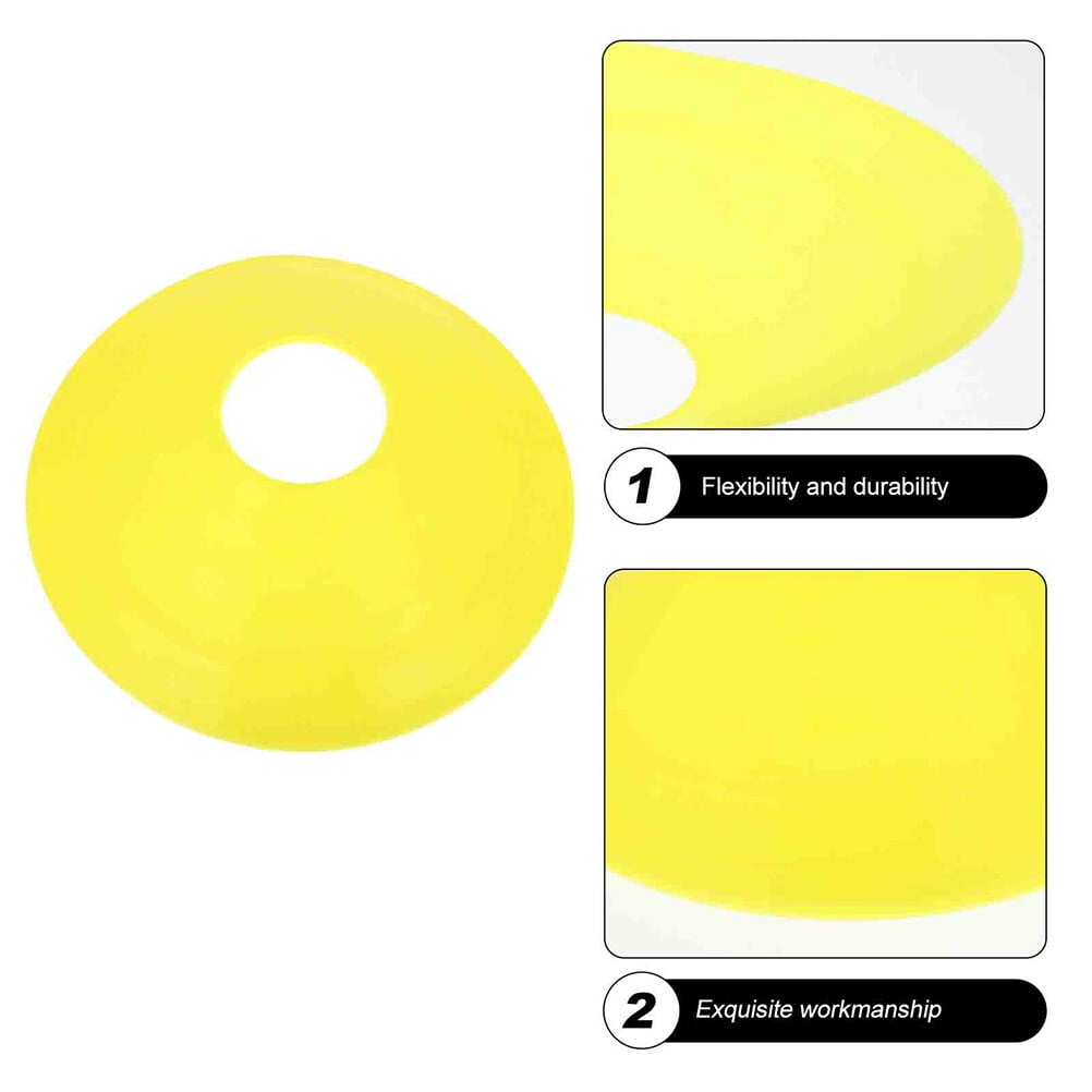Worgeous 14 Pcs Disc Agile Soccer Cones Training Equipment Child Yellow Unique