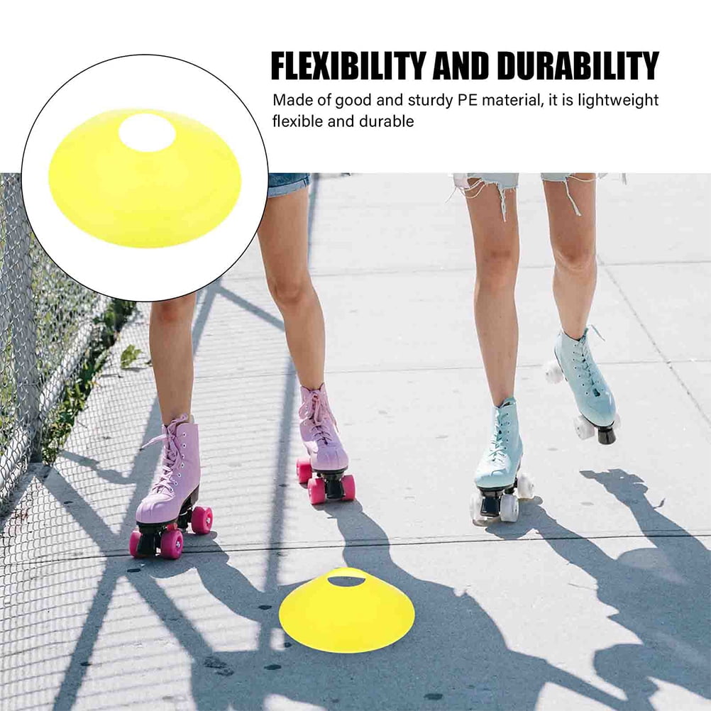 Worgeous 14 Pcs Disc Agile Soccer Cones Training Equipment Child Yellow Unique