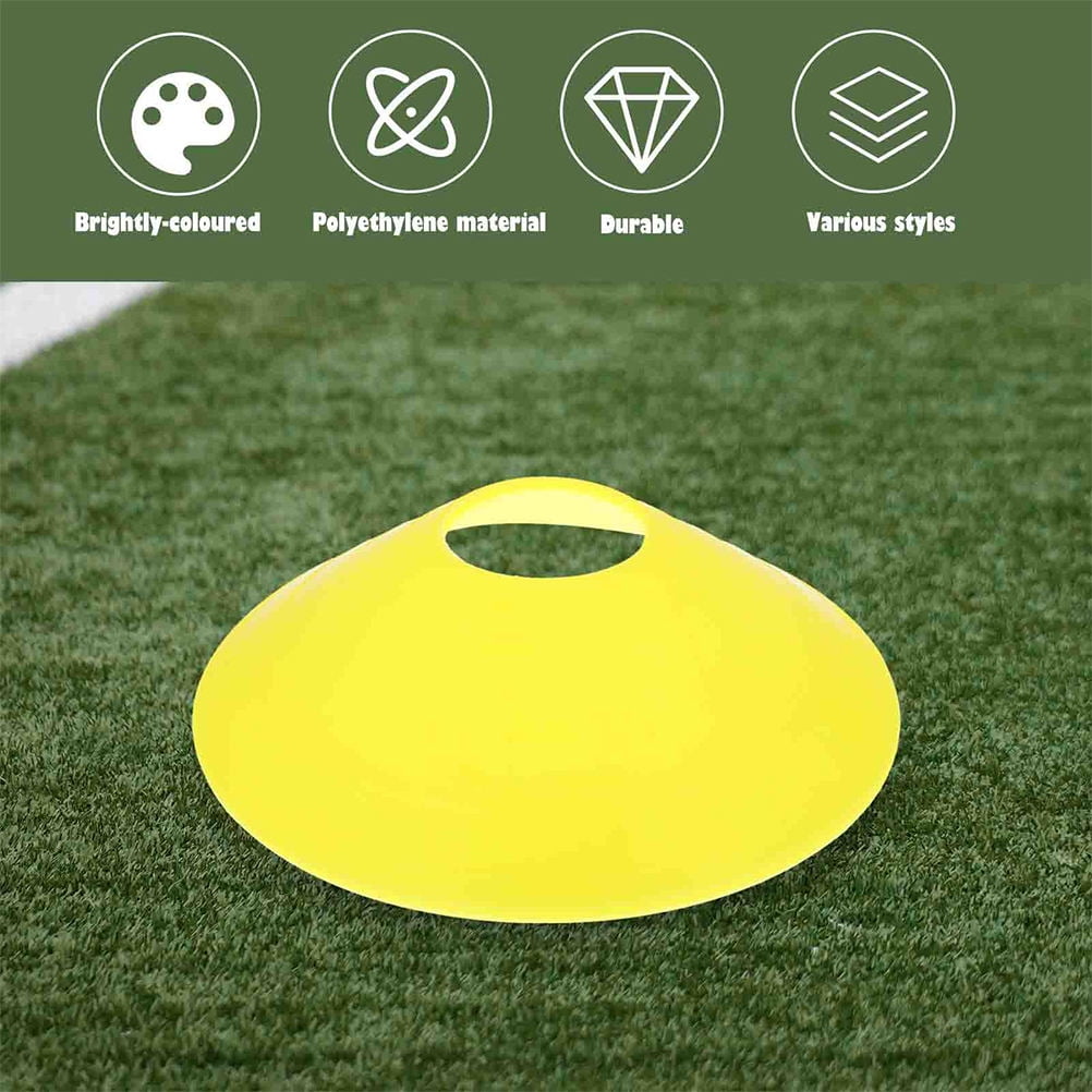 Worgeous 14 Pcs Disc Agile Soccer Cones Training Equipment Child Yellow Unique