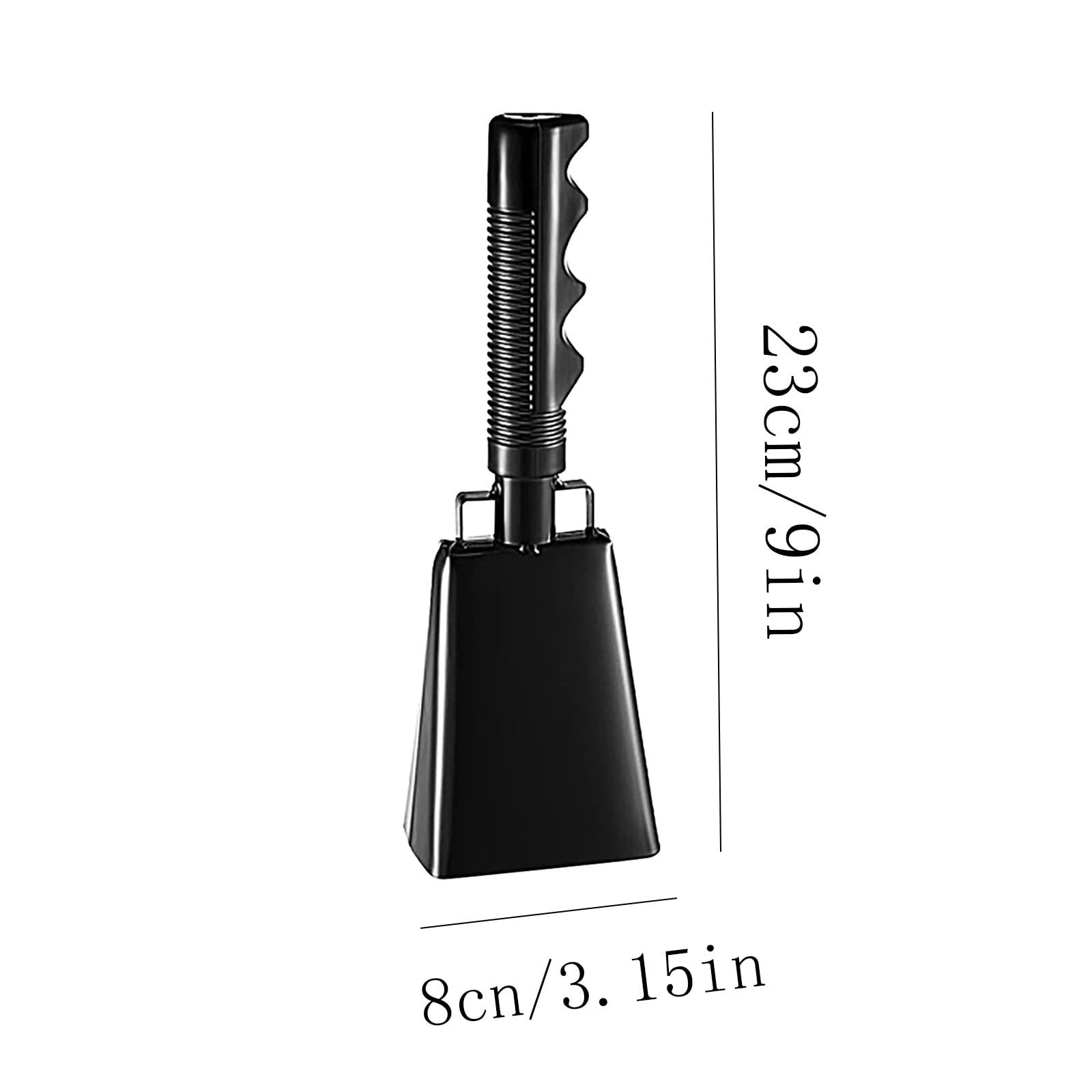 2025 120dB Loud Brass Cowbell with Non-Slip Handle and Adjustable Strap,Perfect for Sporting Events like Baseball and Football Games,Also Ideal for Graduations,Parades,and Cheerleading Activities Black Unique