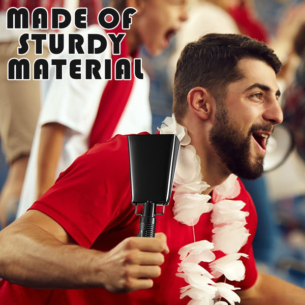 2025 120dB Loud Brass Cowbell with Non-Slip Handle and Adjustable Strap,Perfect for Sporting Events like Baseball and Football Games,Also Ideal for Graduations,Parades,and Cheerleading Activities Black Unique