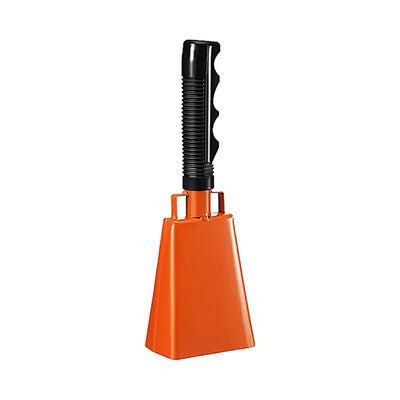 2025 120dB Loud Brass Cowbell with Non-Slip Handle and Adjustable Strap,Perfect for Sporting Events like Baseball and Football Games,Also Ideal for Graduations,Parades,and Cheerleading Activities Orange