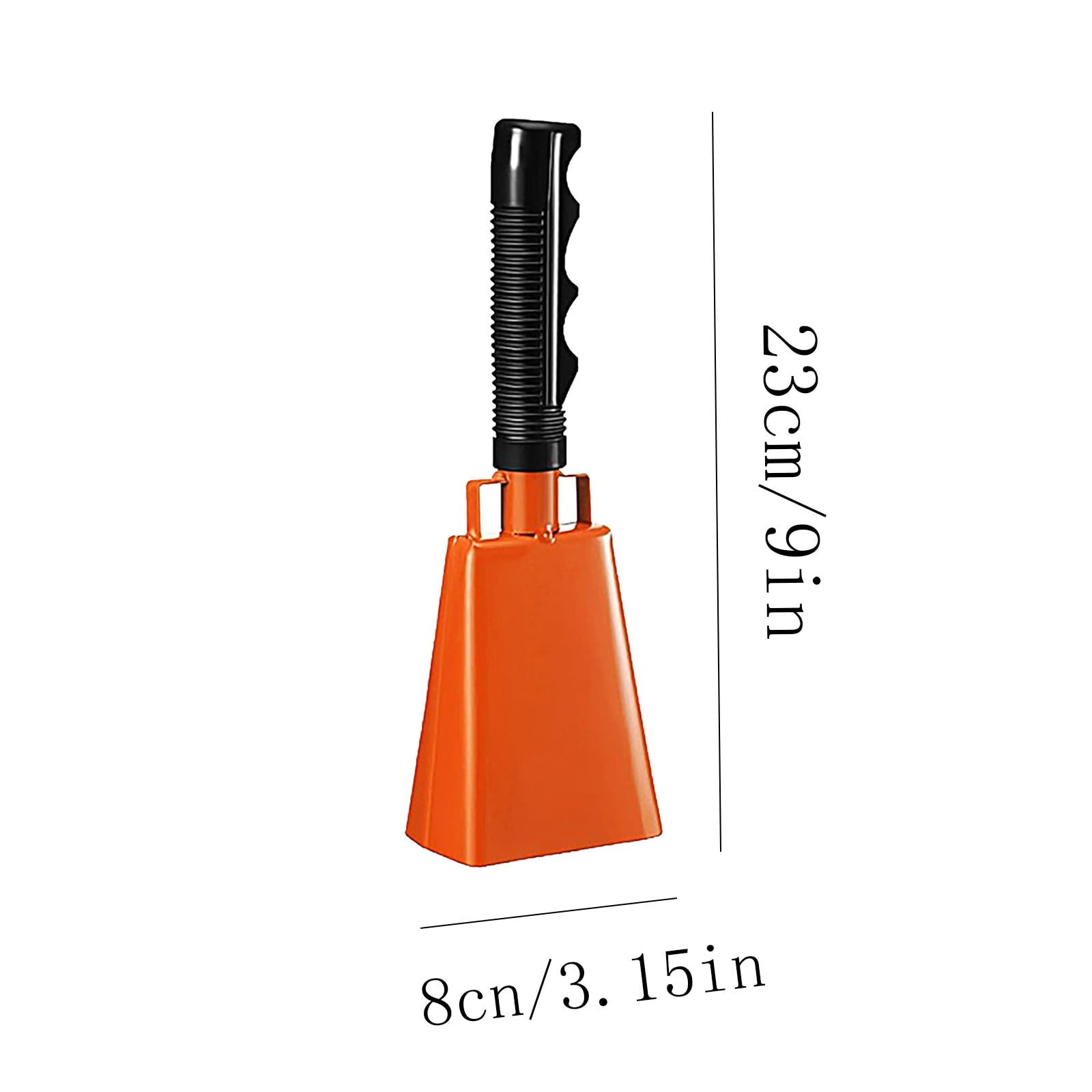 2025 120dB Loud Brass Cowbell with Non-Slip Handle and Adjustable Strap,Perfect for Sporting Events like Baseball and Football Games,Also Ideal for Graduations,Parades,and Cheerleading Activities Orange Unique
