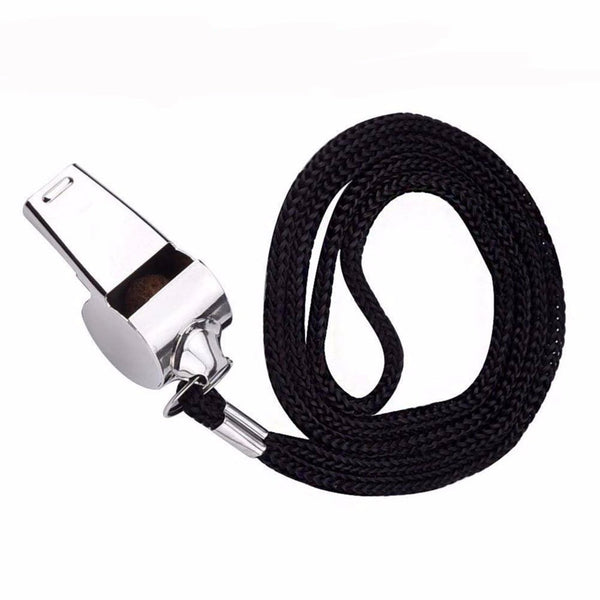 Stainless Steel Metal Referee Whistle with Lanyard,Crisp Sound for Sports and escuela,Durable and Portable for Coaches and Referees,Includes 2 Whistles for Soccer and Basketball Unique