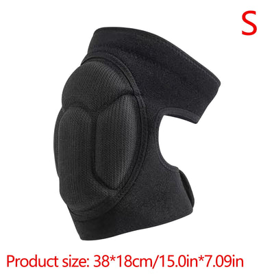 Darzheoy Adult Knee Pads for Gardening, Anti-Slip Collision Avoidance Kneepads with Thick EVA Foam, for House Cleaning, Construction Work, Volleyball, Football Knee Sleeve S Black