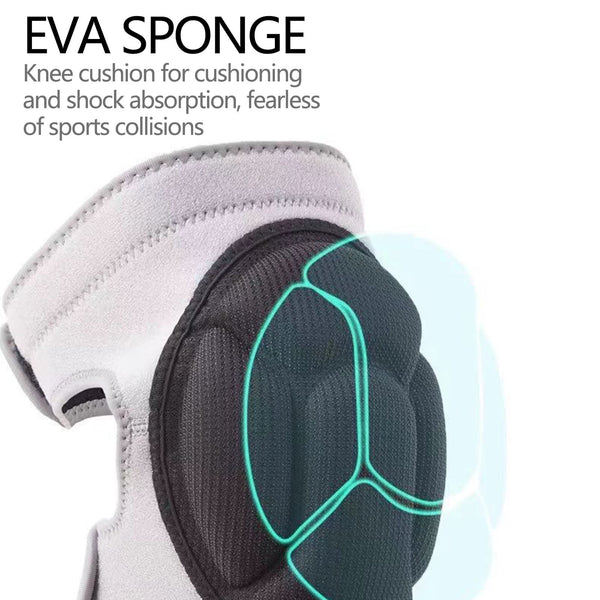 Darzheoy Adult Knee Pads for Gardening, Anti-Slip Collision Avoidance Kneepads with Thick EVA Foam, for House Cleaning, Construction Work, Volleyball, Football Knee Sleeve XL Black Unique