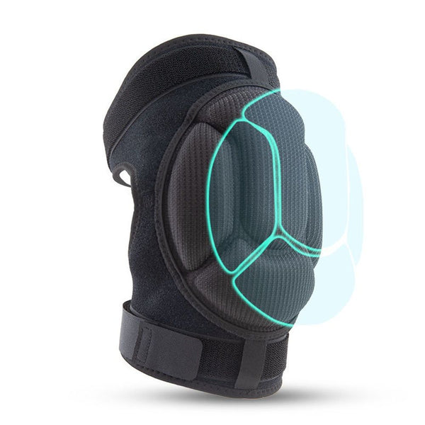 a pair of Adult knee pads for Cleaning Construction Work Volleyball, Football Dance, Adjustable Straps Non-Slip Straps (M black)